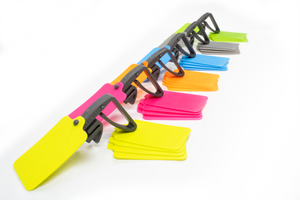 Angled Clips with Resuable Tags, Six Colors for Moving Package