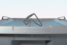 Load image into Gallery viewer, Close Up of Tite Tote Lid Clips_Blue Light Glow on Sterilite Tote